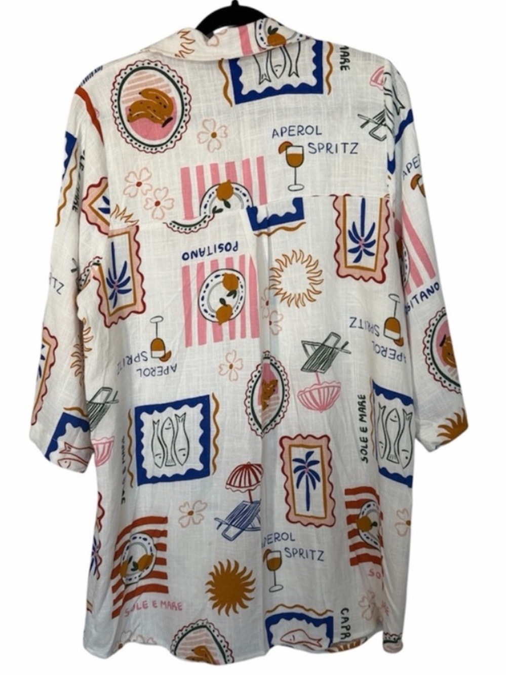 Label of Love Anthropologie Linen Blend Shirtdress 3/4 Sleeve in Size L - Picture 3 of 11
